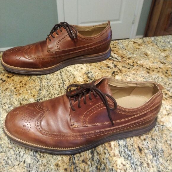 Cole Haan Men's Grand OS Cambridge Wingtip Leather Oxford Shoes 9.5 M C27845 - Picture 2 of 12